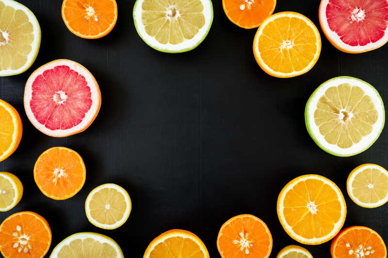 柑橘类水果葡萄柚橘子柑橘酸橙