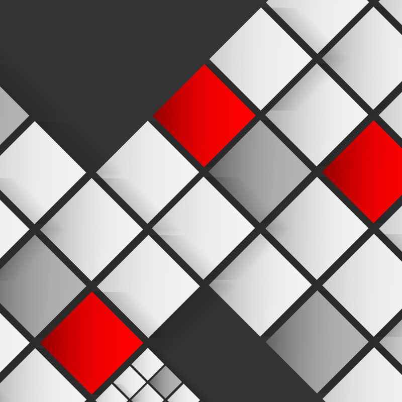 红黑白灰格子矢量图模板