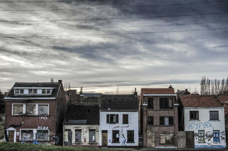 比利时的废弃城市特写