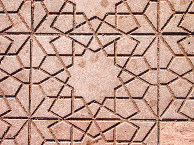 阿拉伯装饰地板纹理背景