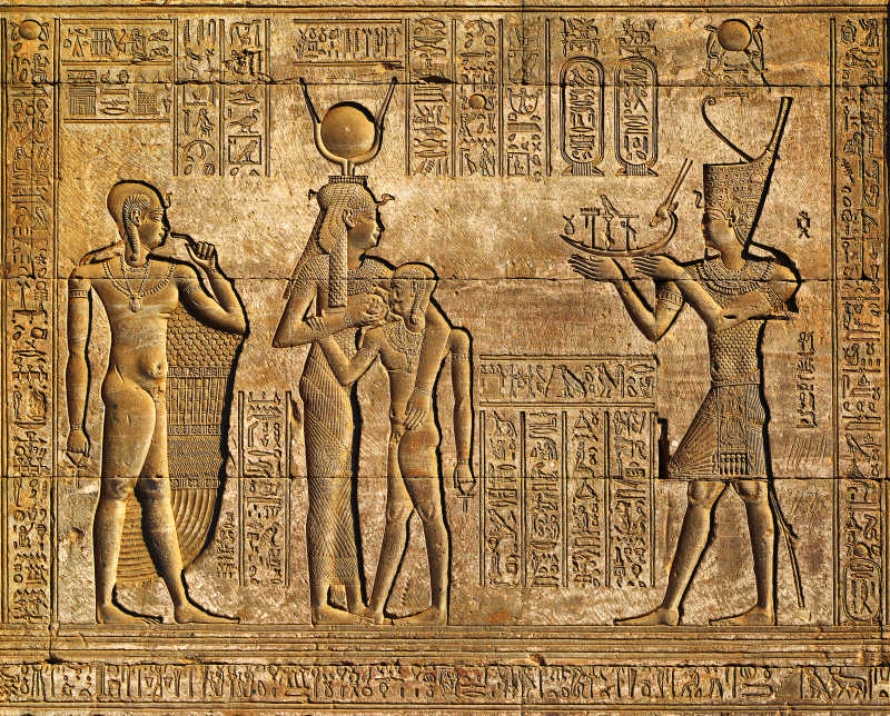 古埃及神庙外墙的壁画