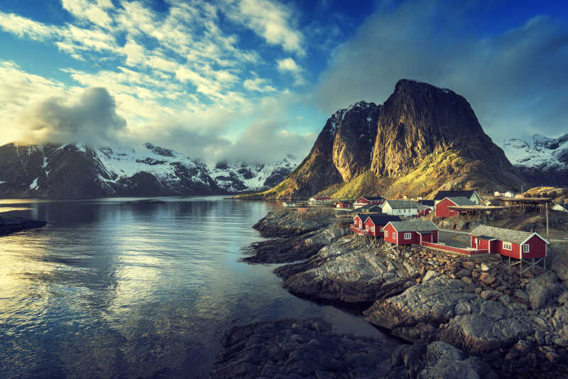 挪威自然建筑风景