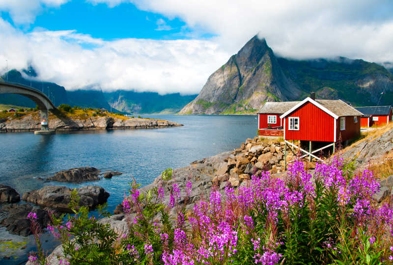 挪威群岛自然风景