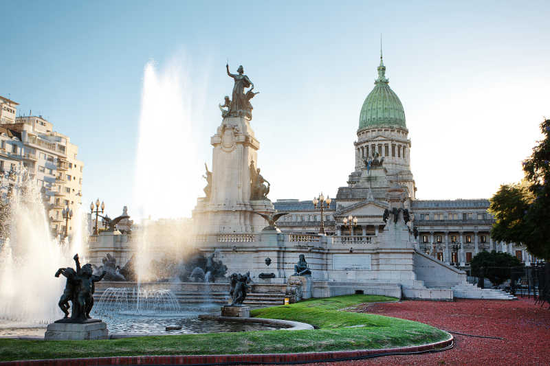 阿根廷建筑和喷泉