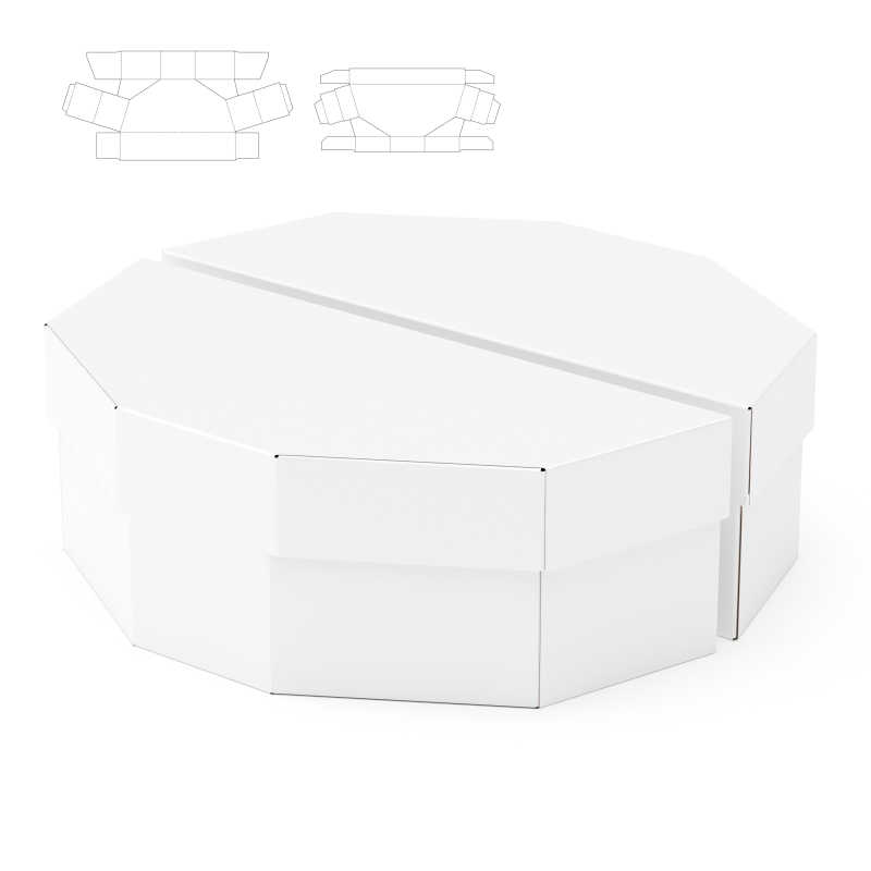 白色有盖子的纸板包装盒