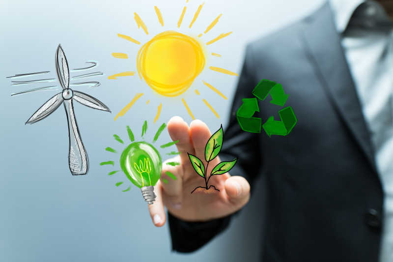商业绿色电力环保概念