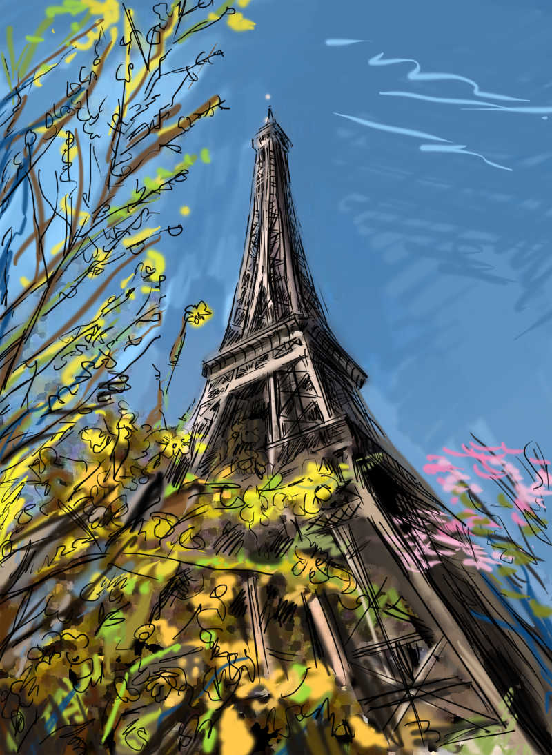 巴黎的埃菲尔铁塔插图