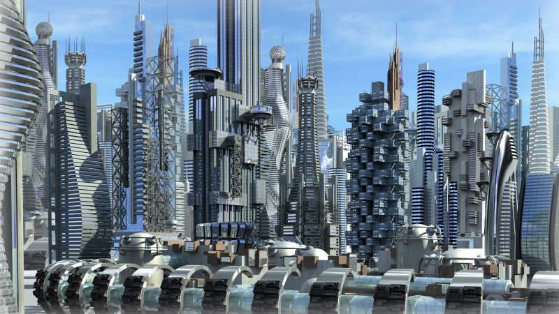 科幻城市与玻璃