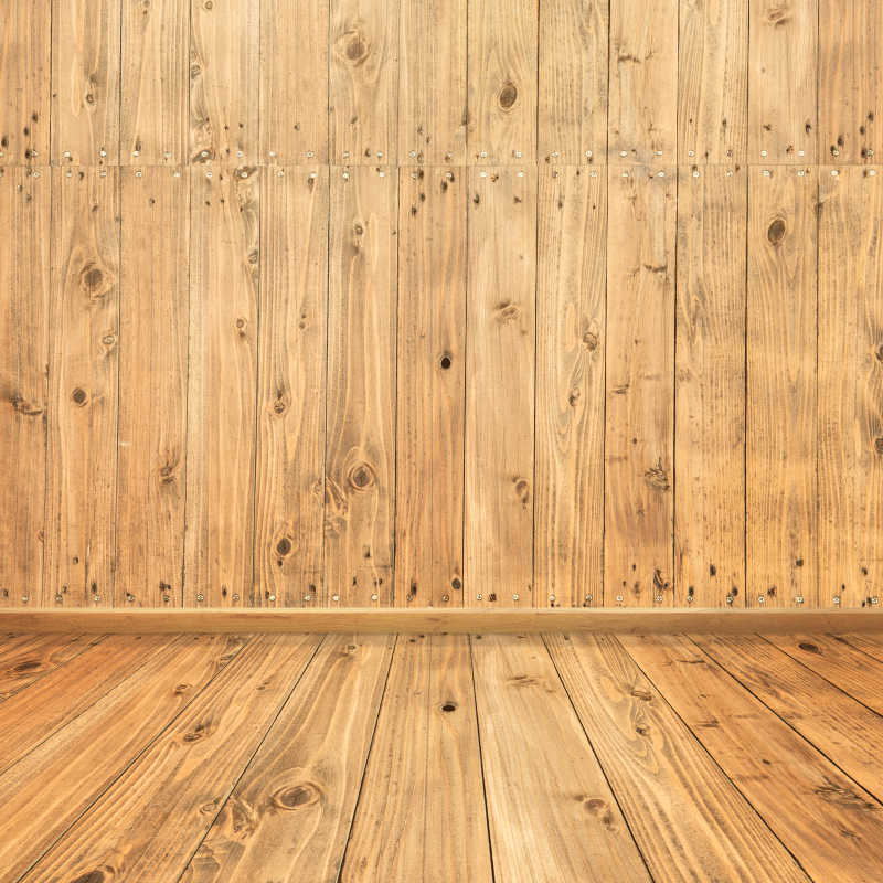木制的地板与墙