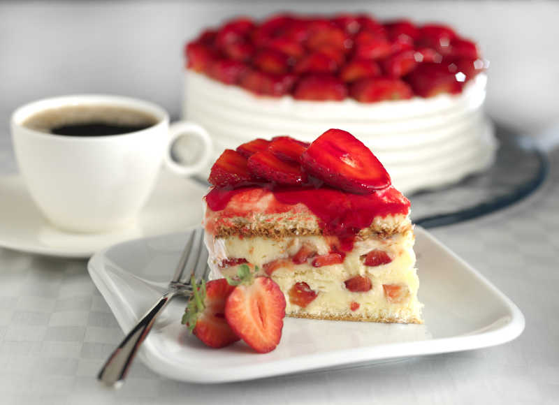 美味的草莓蛋糕