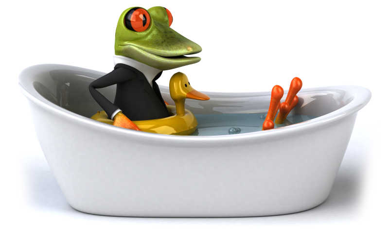 浴缸里青蛙