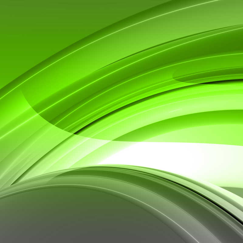 绿色抽象线条画