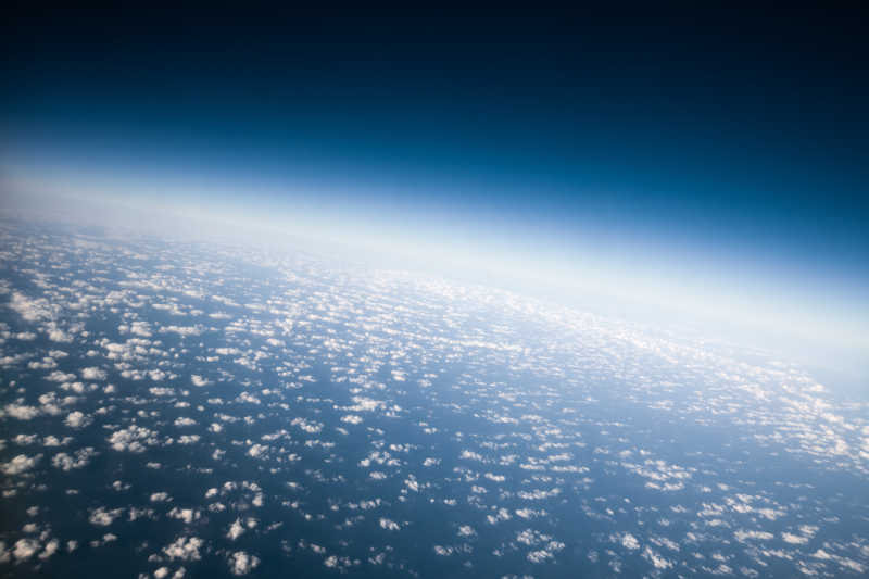 由太空拍摄的大气层