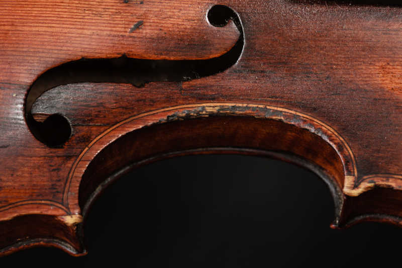 旧木小提琴弦乐器特写