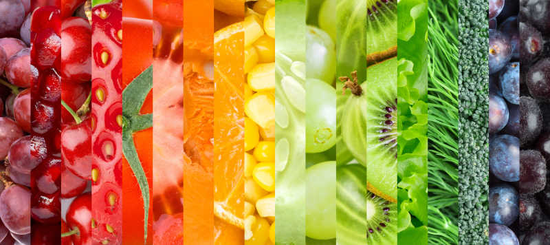 新鲜健康的水果蔬菜