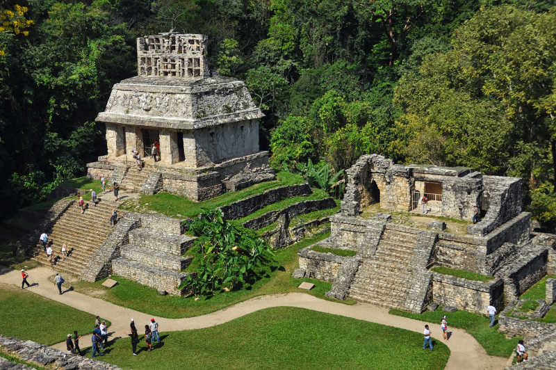 墨西哥的帕伦克玛雅遗迹