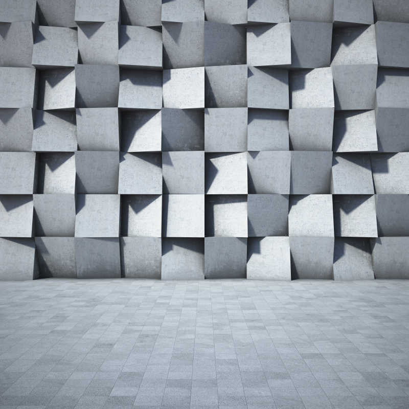 灰色的抽象建筑几何设计背景