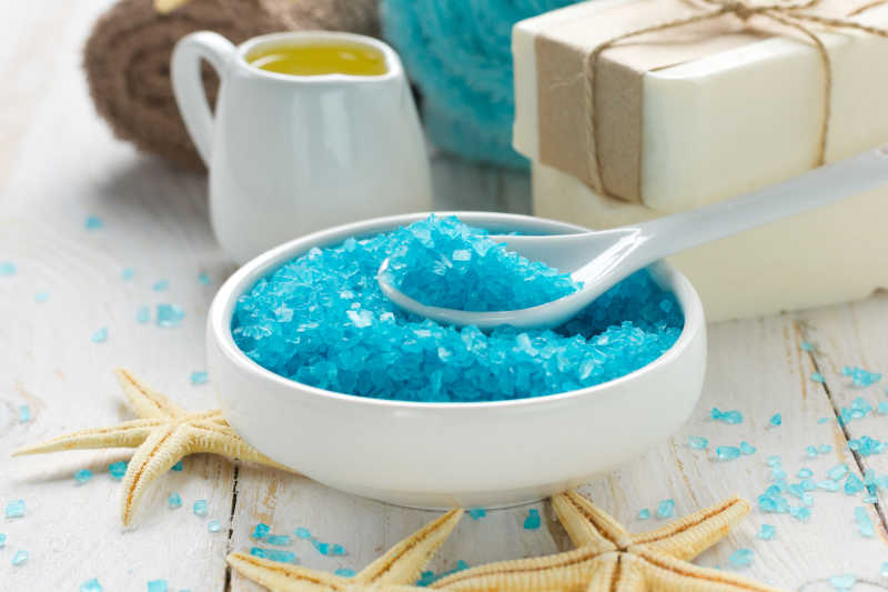 水疗蓝色浴盐
