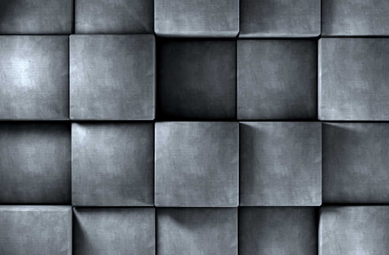 灰色的方形水泥块