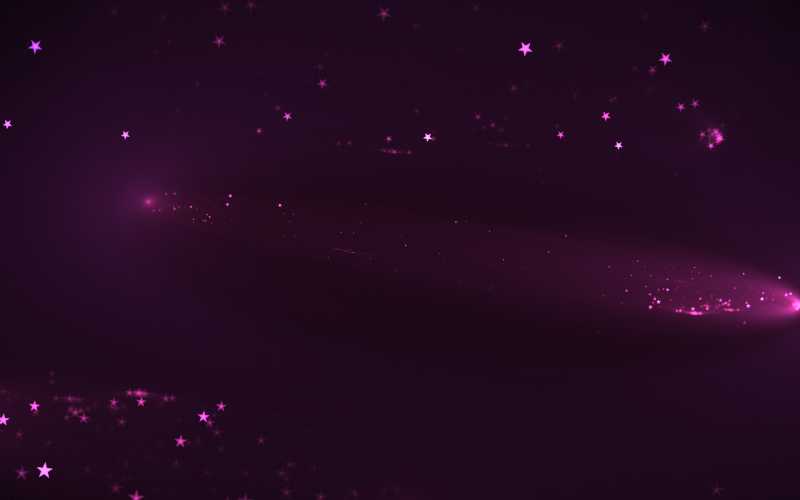 黑色背景下的紫色光点和星星