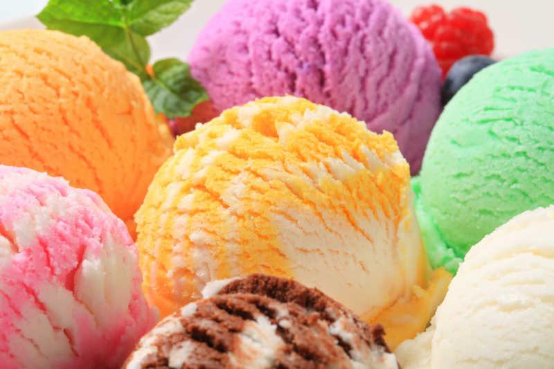 丰富多彩的冰淇淋球
