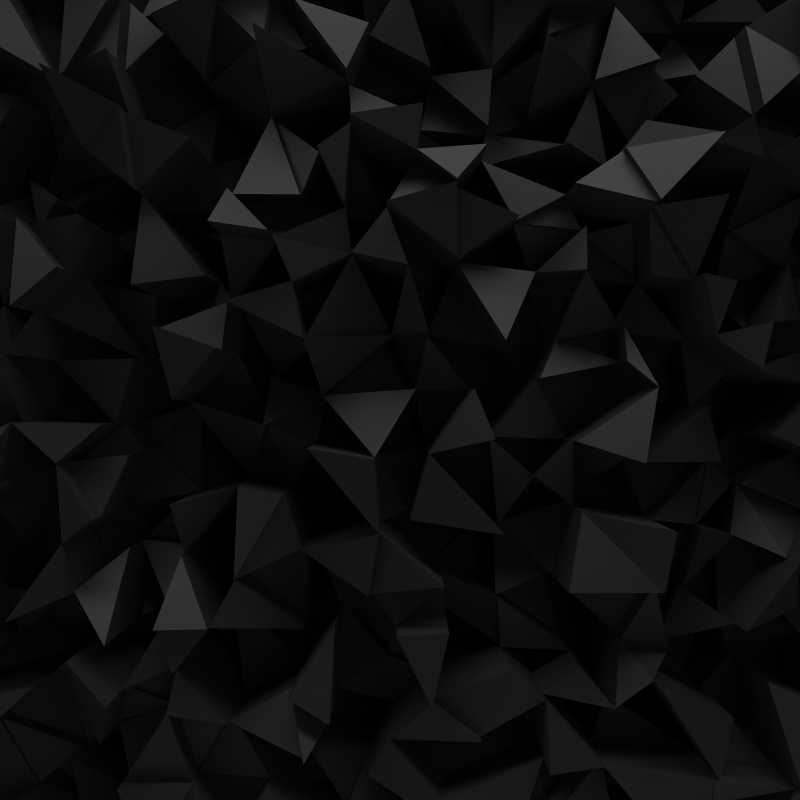 黑色三维三角形组合背景