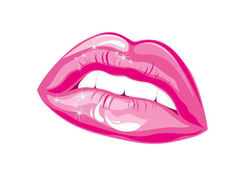 粉色的嘴唇插画