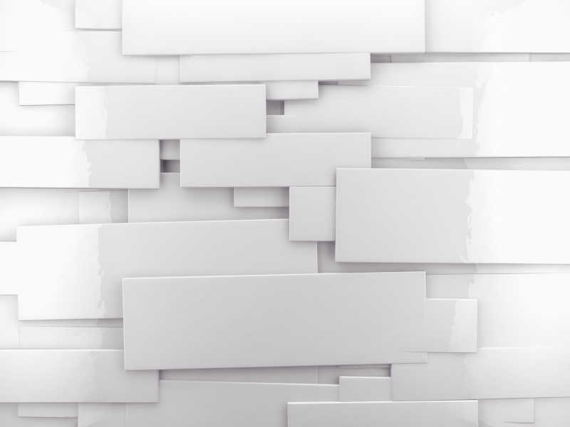白色立体方块组成的墙壁