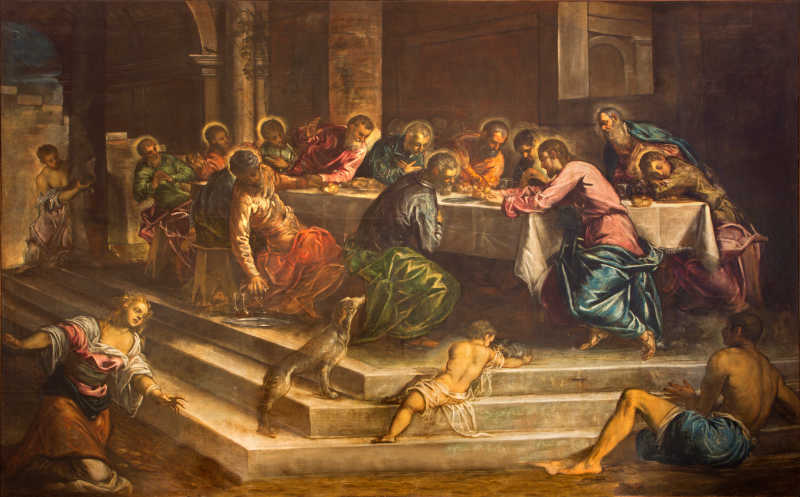 耶稣基督与门徒的最后晚餐壁画