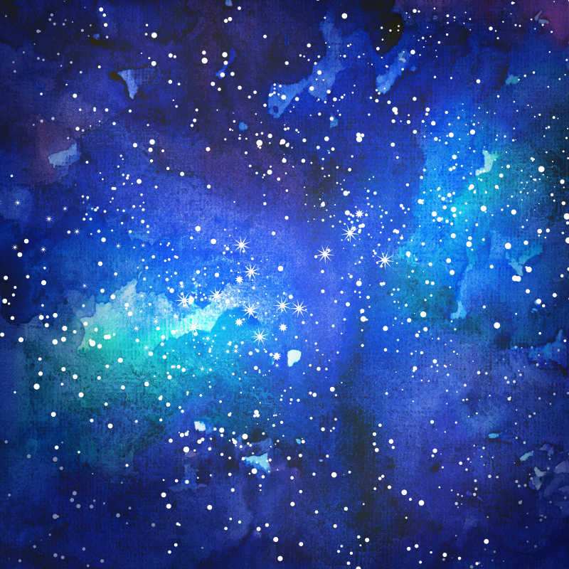 蓝色的抽象宇宙背景