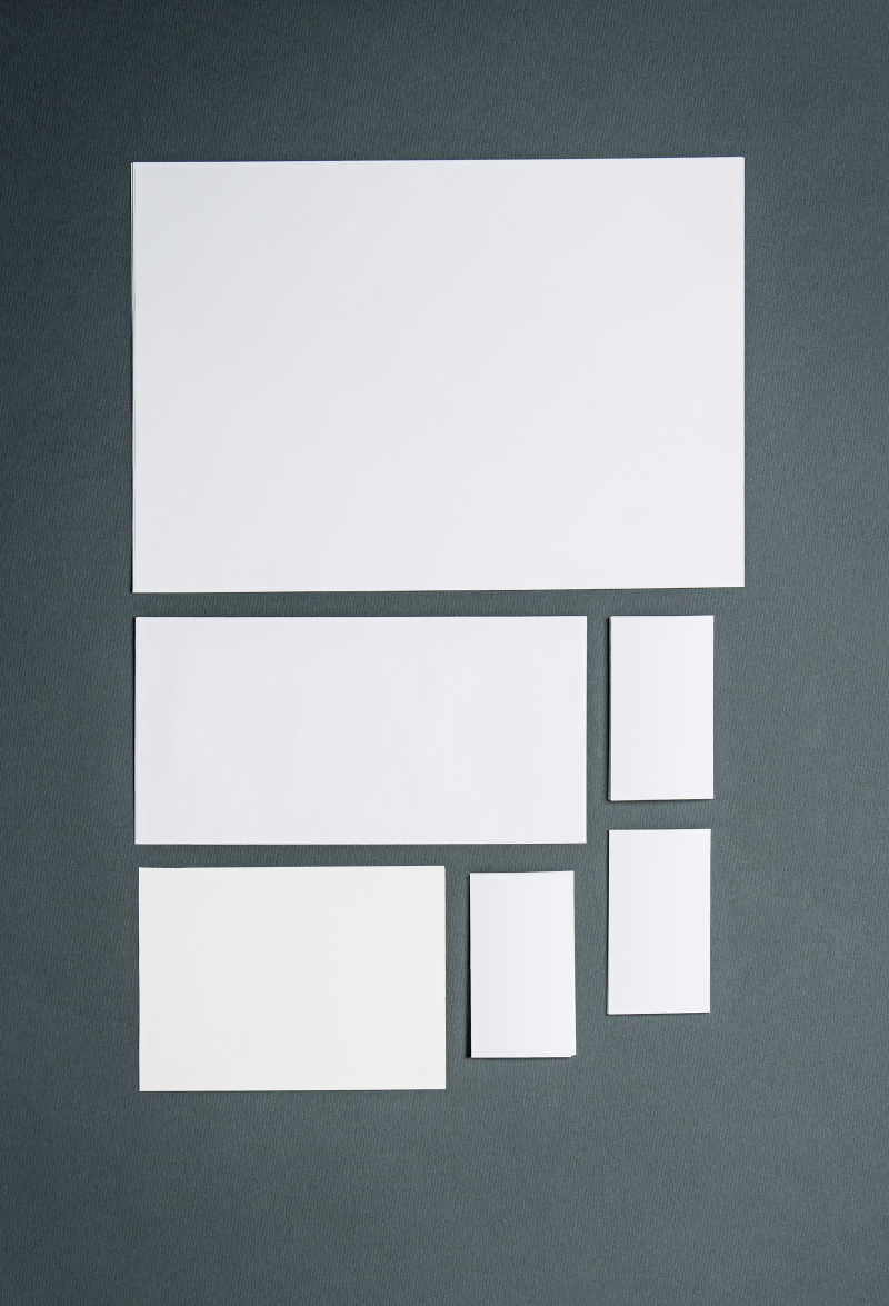 名片文件平面展示空白模板