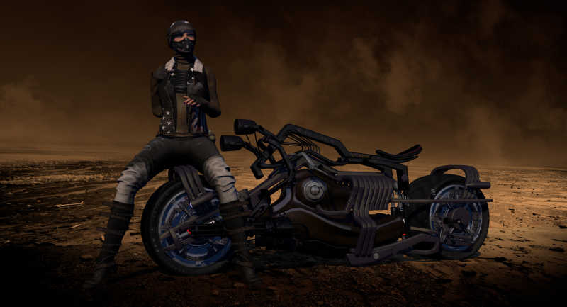 动漫版骑士与他的摩托车