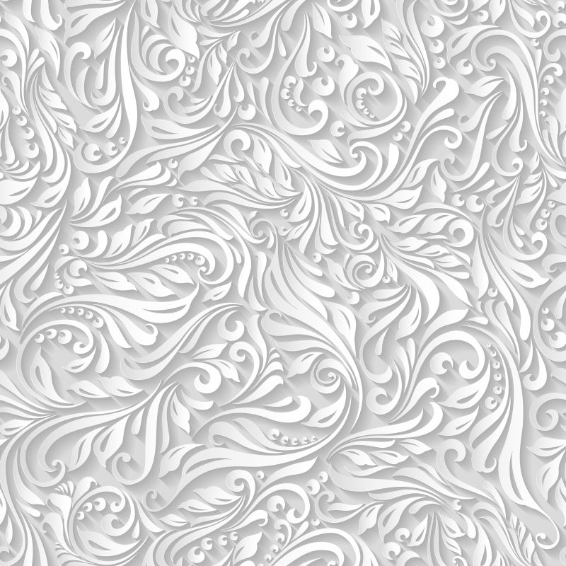 抽象的白色花藤图案矢量背景