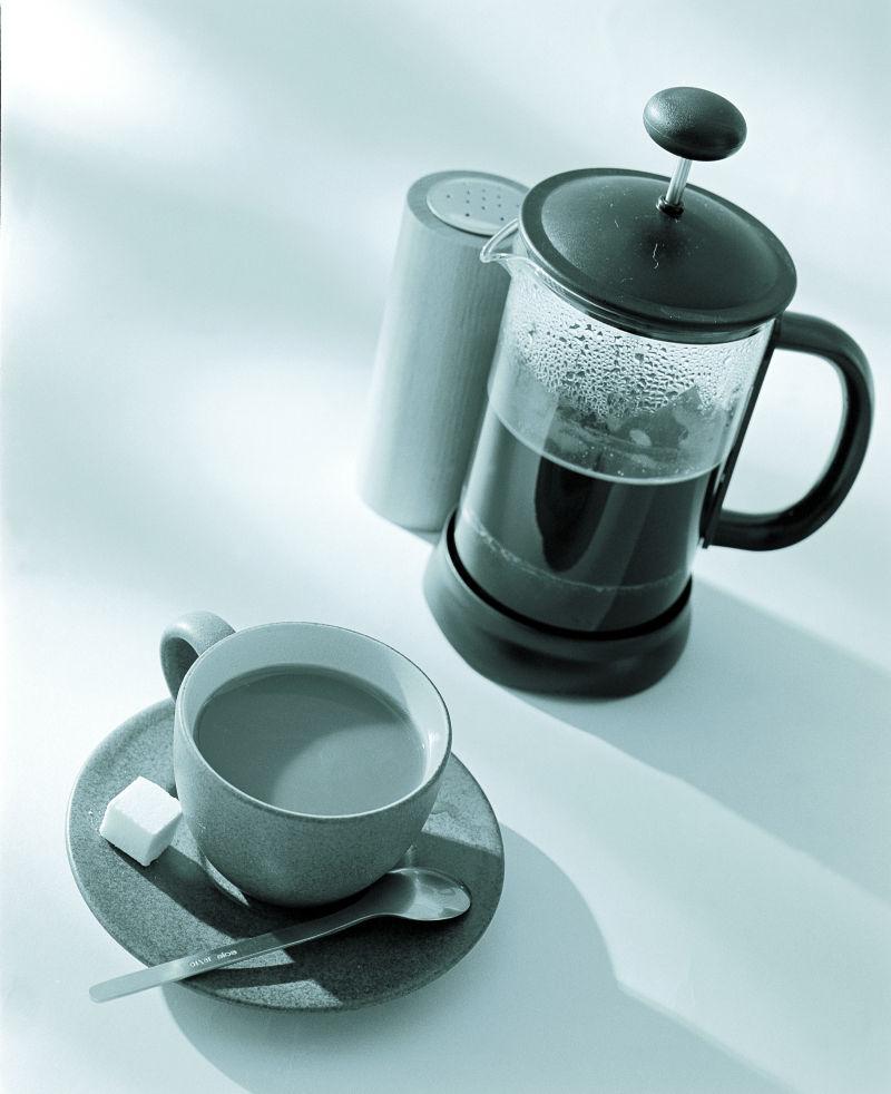 咖啡壶和咖啡杯