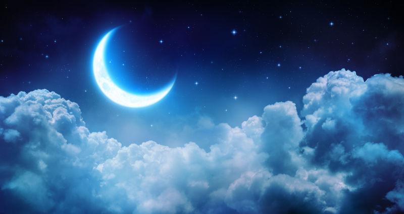 星夜的浪漫月亮