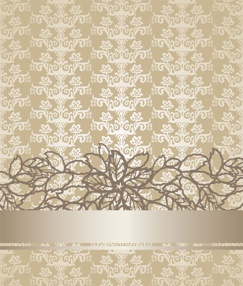 矢量金色维多利亚风格的装饰设计背景
