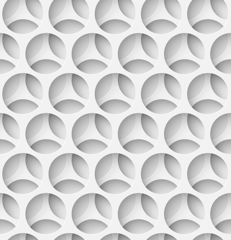 白色圆形镂空卡纸的叠加矢量背景