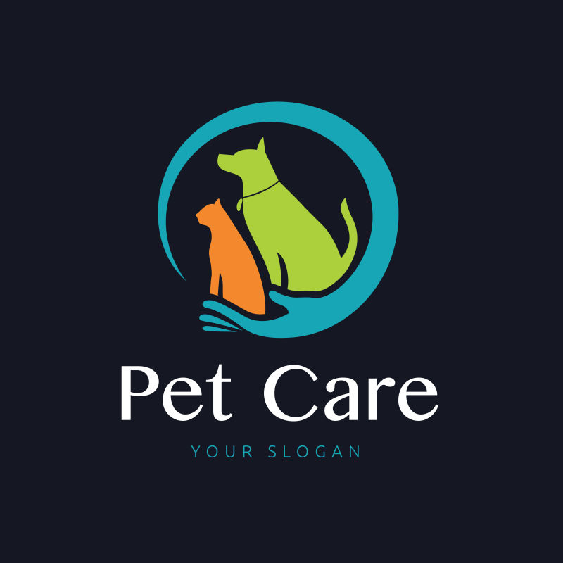 矢量宠物护理logo