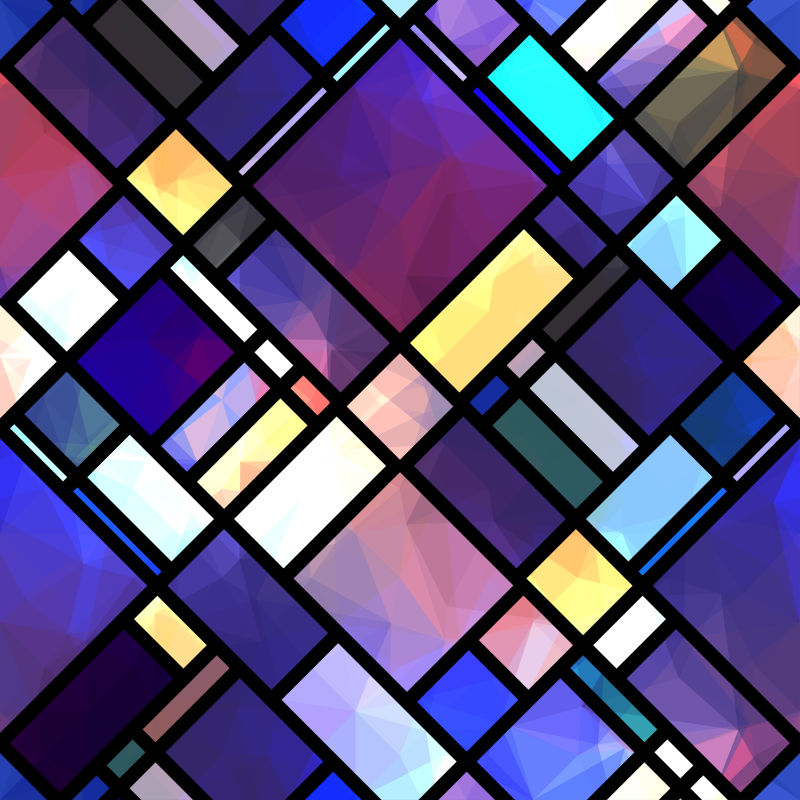 抽象的彩色矩形拼接矢量背景