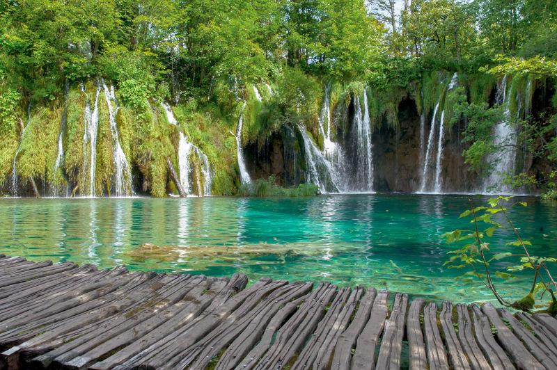 克罗地亚湖的美丽景色