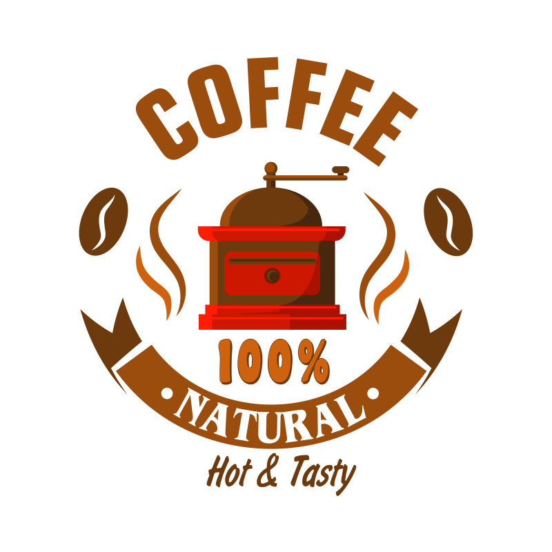 矢量老式咖啡标志设计