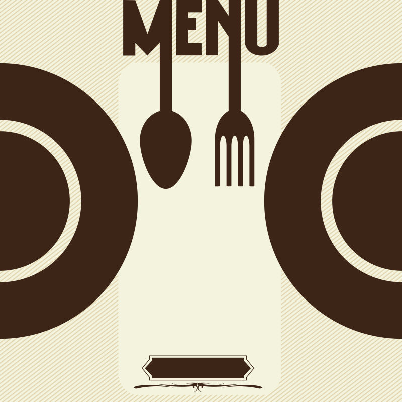 简约风格的餐厅菜单矢量设计