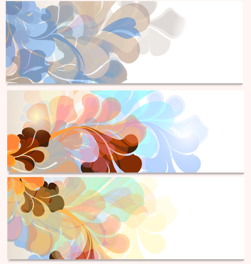 创意花卉图案的矢量卡片插图