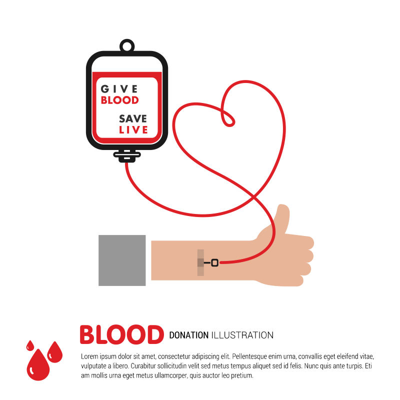 矢量的献血理念插图设计