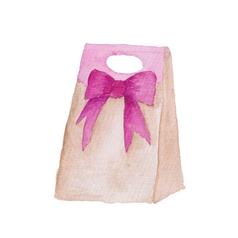粉红色的礼品袋子