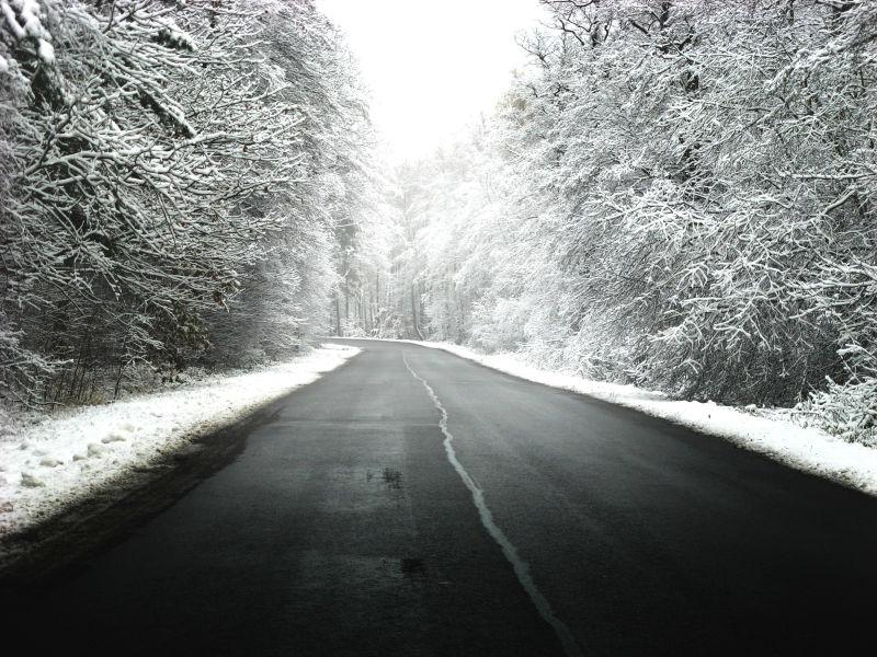 冬季的雪天道路