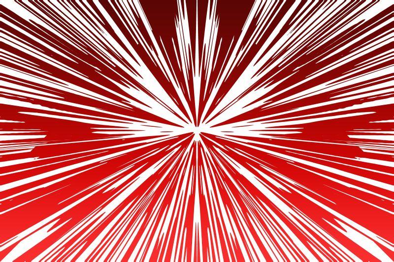 红色和白色线条放射状背景