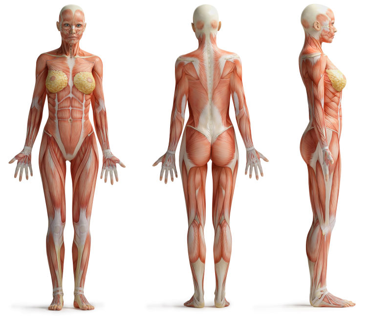 女性人体肌肉系统