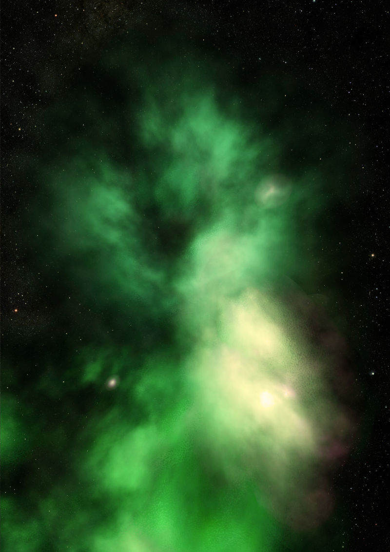 绿色星云气体