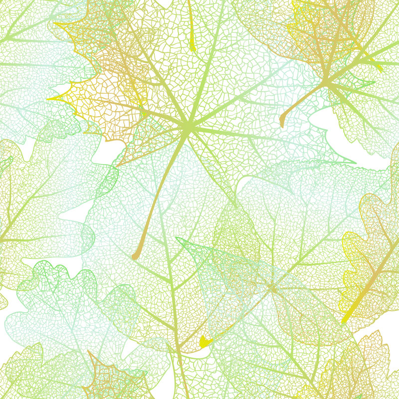 创意矢量彩色叶片纹理的树叶背景